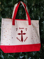 Jesus Still Lives Large Tote Bag - Red or Black.